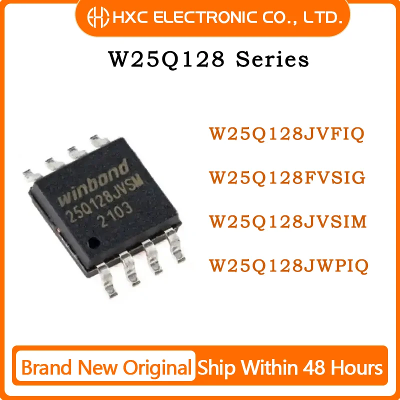 10PCS W25Q128JVFIQ W25Q128FVSIG W25Q128JVSIM W25Q128JWPIQ IC FLASH 128MBIT SPI/QUAD 8SOIC