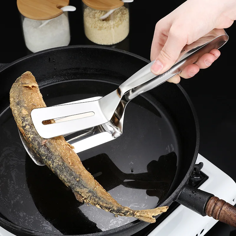 The product can be customized. Stainless steel food clip Kitchen food clip Buffet fried steak shovel clip Barbecue clip Kitchen