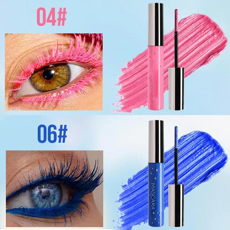 Liquid Mascara Waterproof Long Lasting Tubing Mascara For Cosplay Cosmetics Women Girls Eye Makeup Colorful Mascara