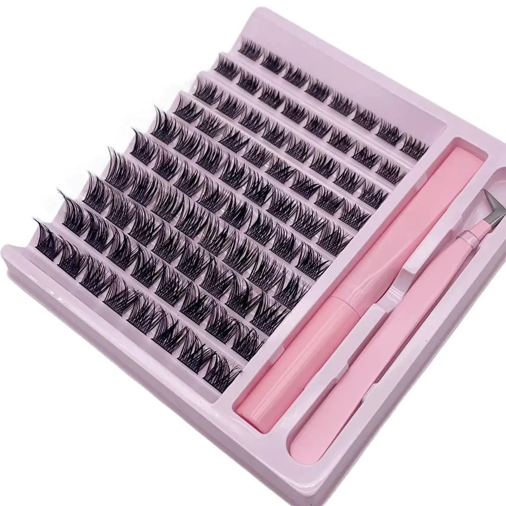 

Mixed Length Cluster Lashes Kit DIY with Glue Individual Lashes Fluffy Self Application False Eyelashes Eyelash Extension