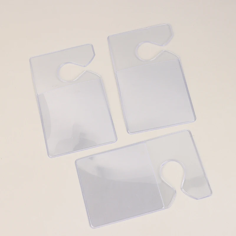 5Pcs Transparent Windshield Parking Permit Card Bag Plastic Card Cover Pocket Clear Label Bag Bill Storage Card Ho