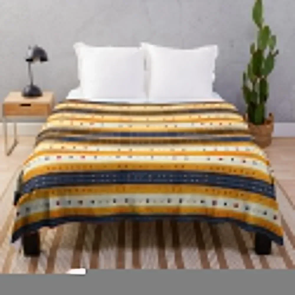 Heritage Traditional Bohemian Moroccan Fabric Autumn Fall Color Style Throw Blanket bed plaid Summer Blankets