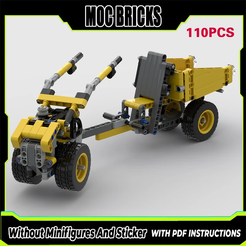 

Конструктор City Car Model MOC: Классический одноколесный прицеп, модульная технология, подарки, праздничный набор для сборки, детские игрушки