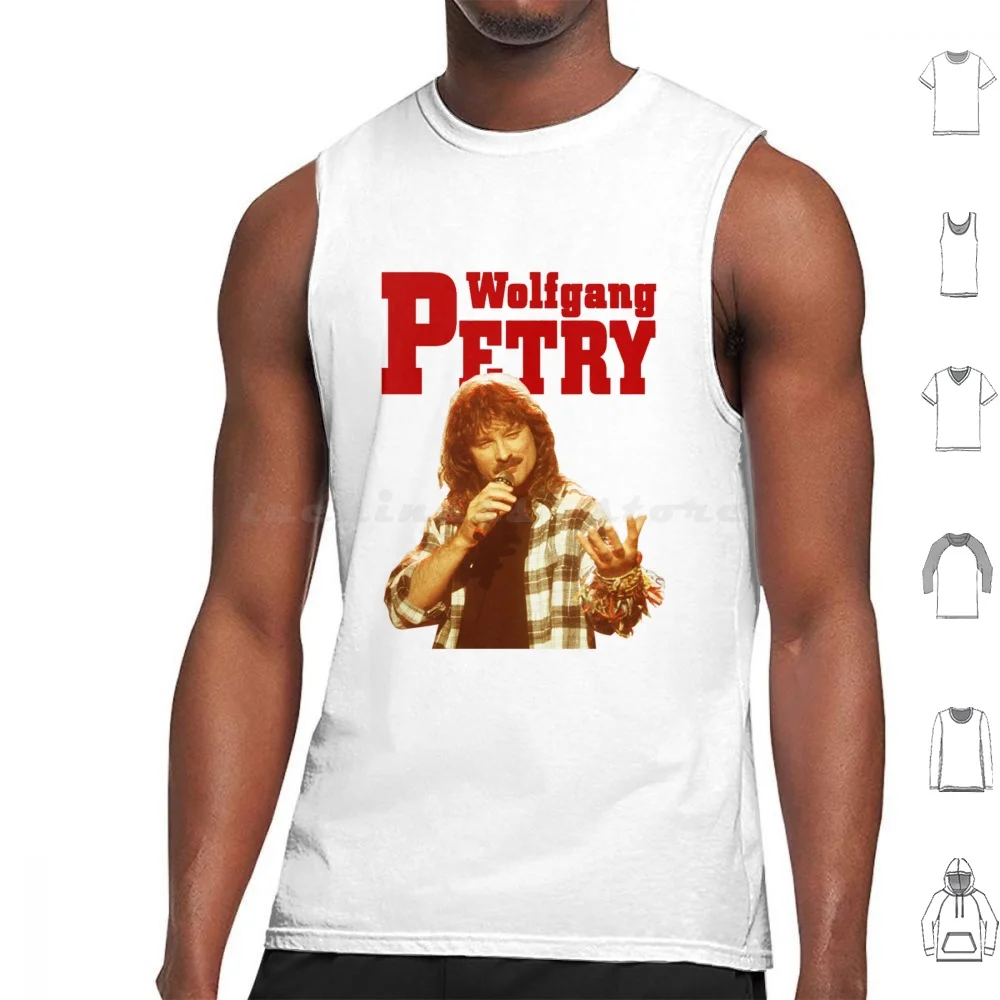 Wolfgang Petry Camisetas sin mangas de algodón estampado Wolfgang Petry Wolf Albach Retty Wolf Alice Wolf Andreas Wolf Andreas Hess Wolf Auf