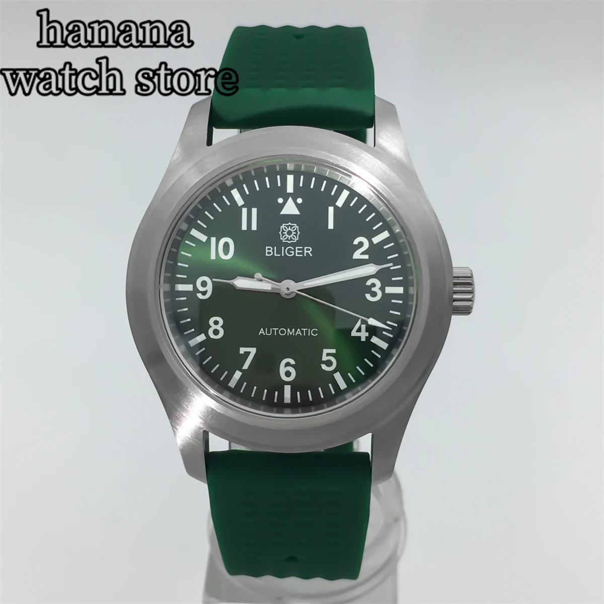 

Часы BLIGER 36mm3 мужские повседневные, автоматические наручные, со стальным ремешком, с спиральной короной, 24 Драгоценных Камня NH35NH36