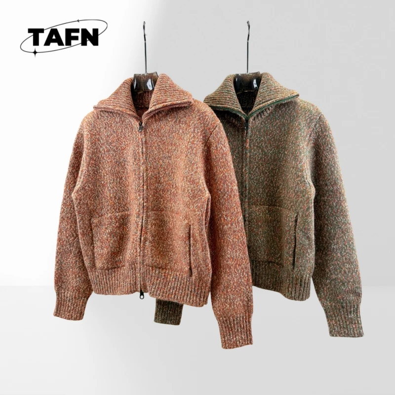 

100% Cashmere High-End Cashmere Cardigan 2025 Edition, Vintage Design, Warm and Comfortable for Casual Occasions AI0956