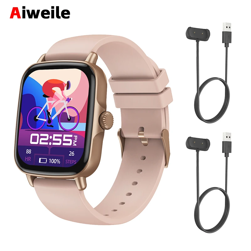 Aiweile AW18 Square Smart Watch Men Women Last Generation Connected Smartwatch Hebrew Korean Support for Android IOS pk P71 QX7