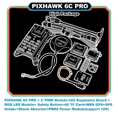 

Полетный контроллер AN PIXHAWK 6C PRO FMUV6C Ardupilot PX4 32-битный автопилот с 4G SD, встроенным зуммером, I2C RGB LED, M8N GPS