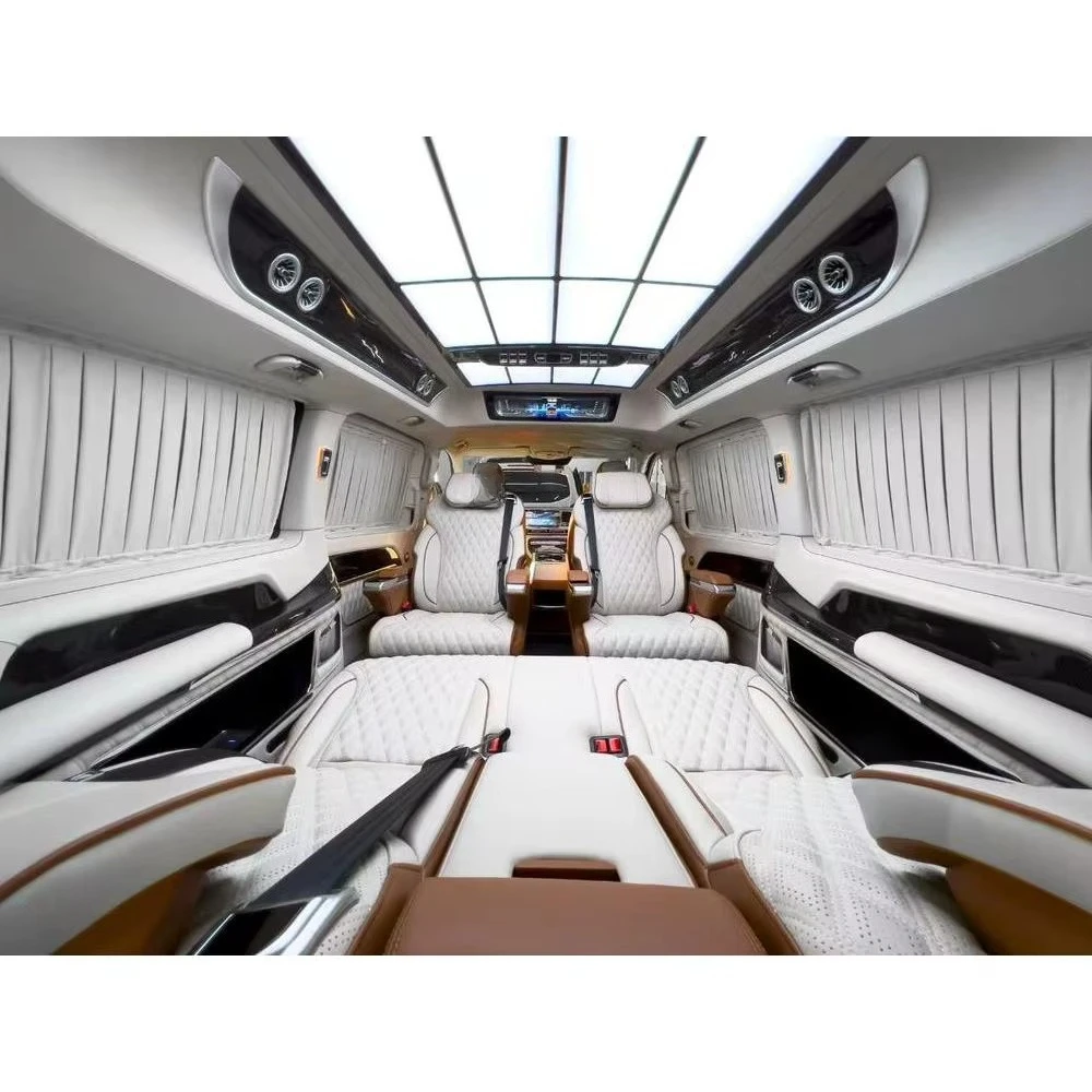 Most Popular Custom Luxury Complete Interior Leather No Partition Surrounding Kit Upgrade for V-Class