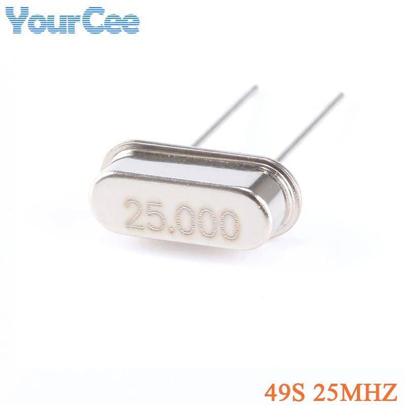 20pcs 25MHz Crystal Oscillator Quartz Resonator HC-49S 25 MHz 25.000M Hz 25.000MHZ