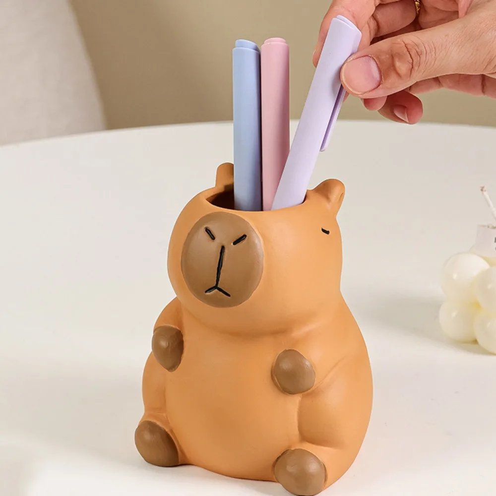 Ornament Capybara Pen Holder Interesting Tabletop Storage Capybara Pencil Storage Box Multi-functional Cartoon