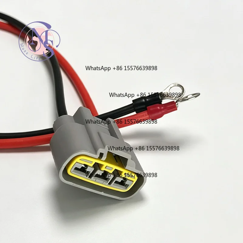 Motorcycle Rectifier Socket Connection Cable, Rectifier Female Socket to Ring Terminal, High‑Current Charging Power Wire