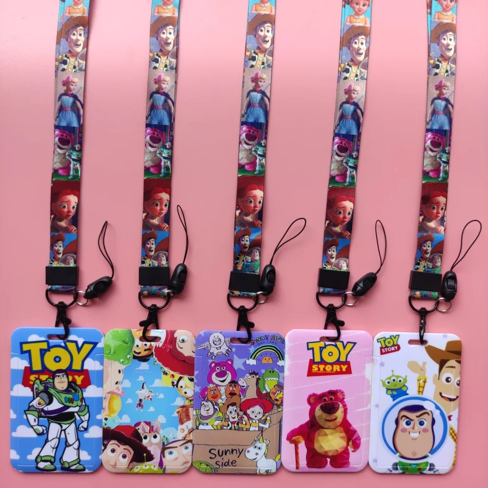 Disney Toy Story Boys Girls Fashion Neck Strap Lanyards Badge Holder Lanyard ID Card Holder Hanging Rope Name Tag