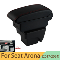 For SEAT ARONA car armrest modification multifunctional double-layer storage box with USB charging easy to install car accessori