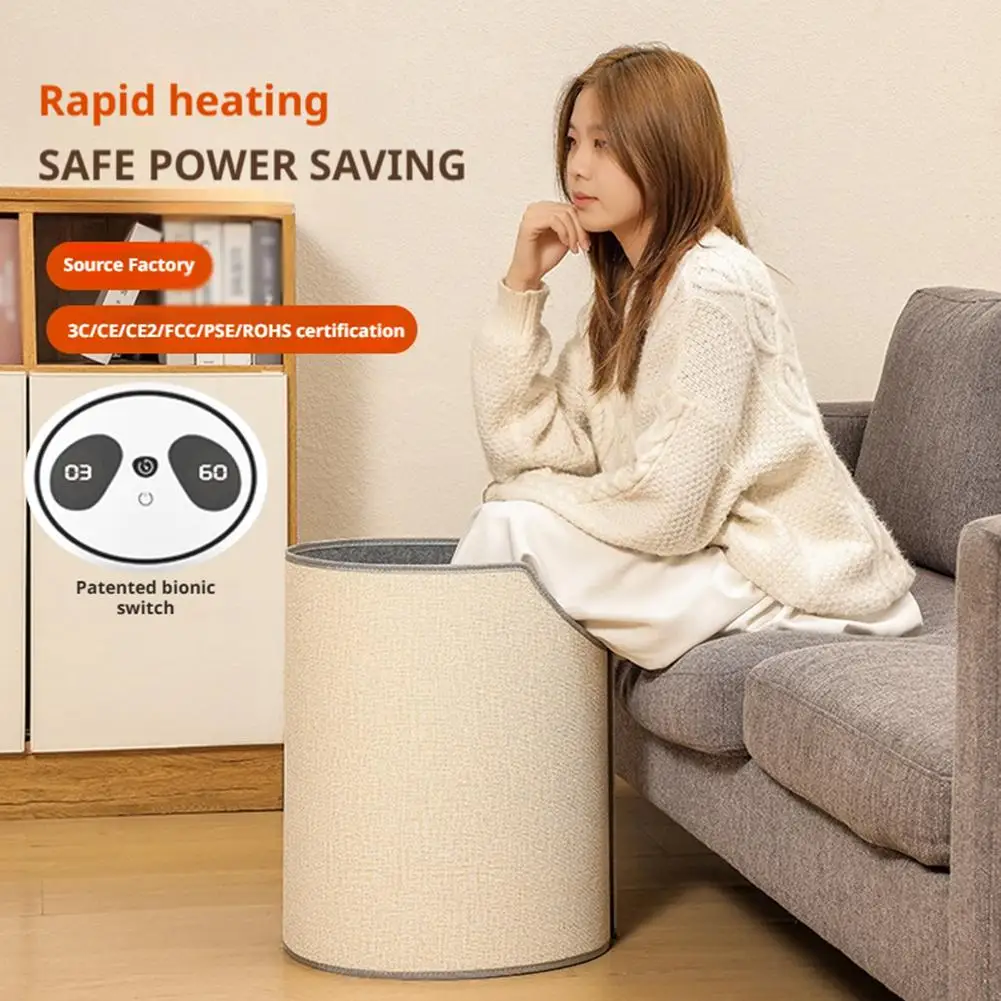 

Folding Electric Feet Heater Winter Cushion Portable Adjustable Cylindrical Foot Warmer for Home Office Feet Leg Heated Warm