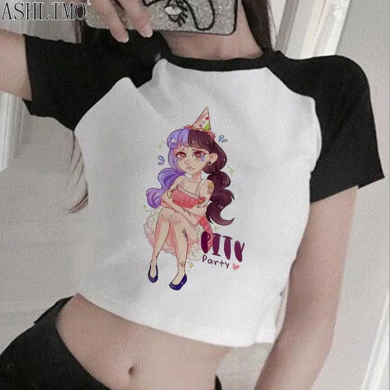 Women T-shirt Kawaii Melanie Martinez K-12 Cartoon Aesthetics Tee Short Sleeve Fashion Summer T Shirt Y2K Tops Clothes Female