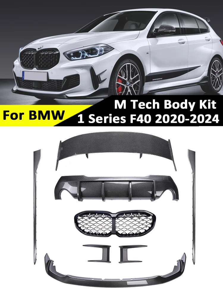 

Carbon Fiber M Tech MP Aerokit Kidney Grill Front Lip Rear Diffuser Body Kit For BMW 1 Series F40 2019 2020 2021 2022 M Sport