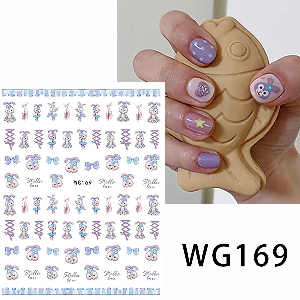 Miniso 3D Disney Cartoon Mickey Nail Sticker Anime Mary Cat The Lion King Toy Story Stickers per unghie forniture per unghie decalcomanie per unghie