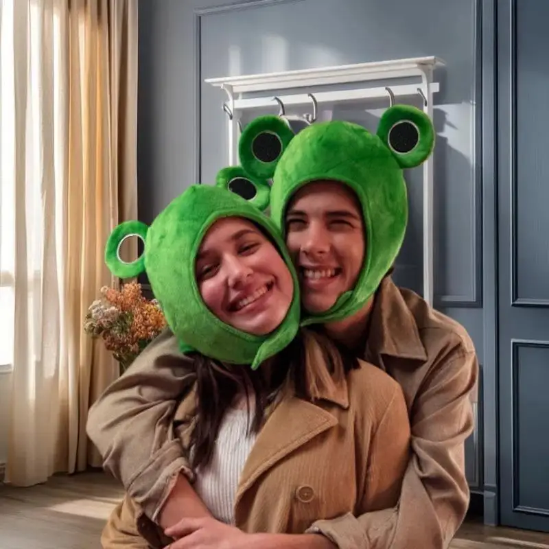 新着レディース グリーン カエル プリンス ハット: ハロウィンに最適なぬいぐるみアクセサリー