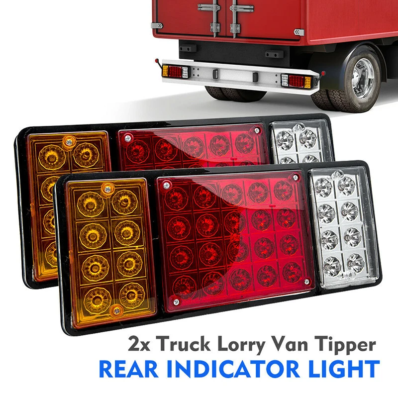 12V 36LED Rear Tail Light Brake Stop Indicator Lamp Trailer Truck Van Caravan