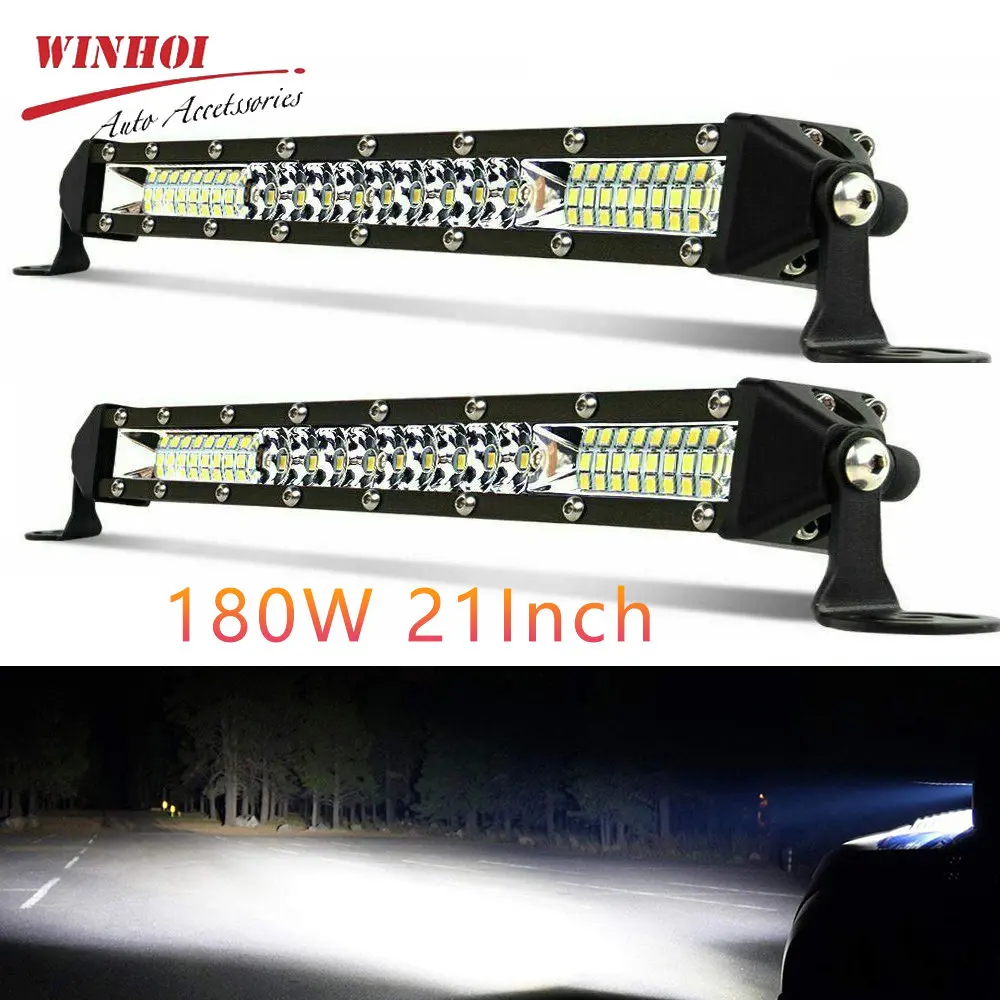 21 Inch 11 Inch LED Light Bar Spotlights Flood Combo Work Lights Driving Fog Lamp for Barra 4X4 Off Road SUV Truck Tractor ATV