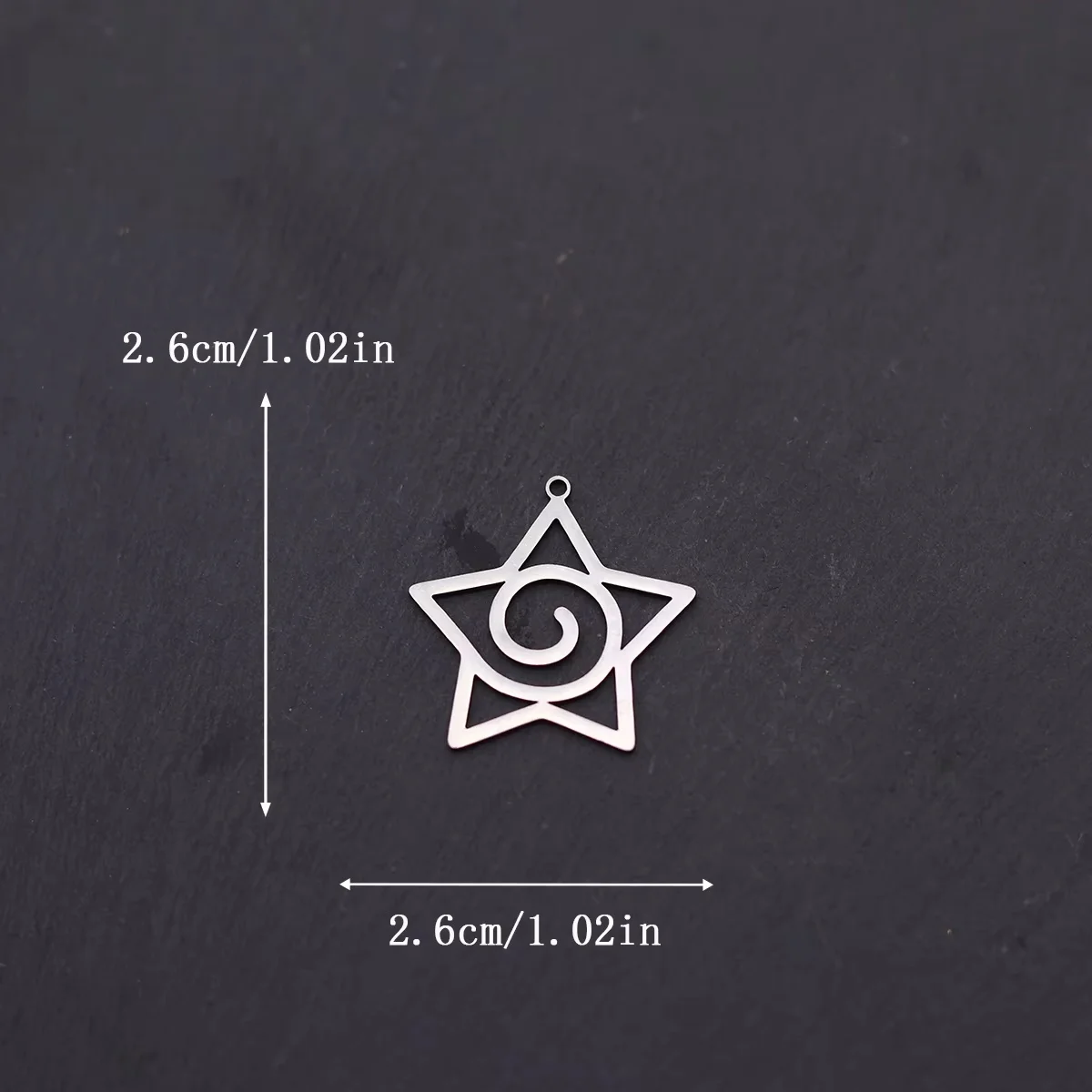3pcs Star Spiral Charms Stainless Steel Geometric Pentagram Pendant for DIY Jewelry Making Necklace Earrings Craft Wholesale