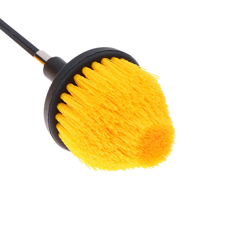 

Yellow Powerful Electric Drill Tool Brush Power Tool Cleaning Brush Nylon Plastic Polishing Brush For Bathtub Bathroom Floor