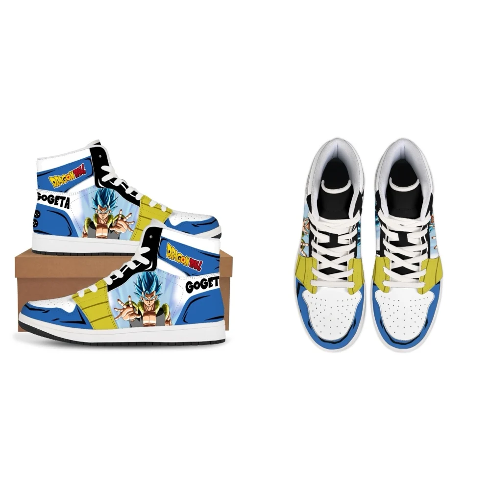 Zapatillas Deportivas Dragon Ball Z Ultra Instinct Goku, Unisex, Color Morado Galáctico, Cuero Estampado, Antideslizantes, Cómodas, para Baloncesto