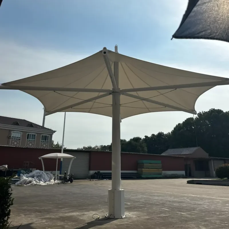 Premium Modern Eco-Friendly Awning Canopy Electric Folding Giant Commercial Umbrella for Madinah Piazza Outdoor Use