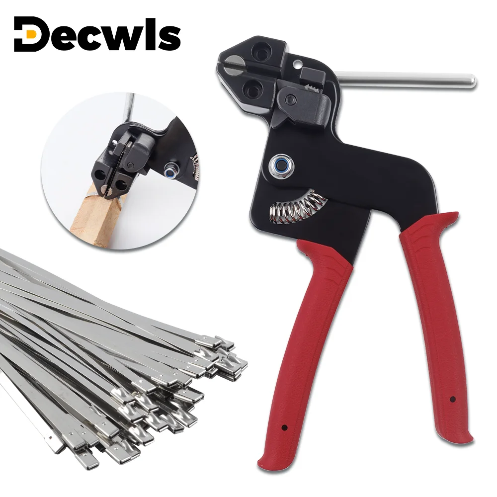

Cable Tie Pliers Cable Tie Gun Automatic Tensioning Tool, With 150PCS Stainless Steel Cable Ties For Automotive/Furniture Fixing