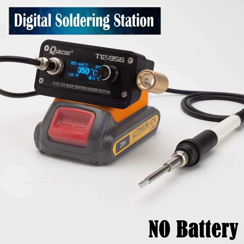 OLED T12 Cordless Soldering Iron Station For Dewalt 20V Max Li-ion Battery DIY Electric Digital For Repair Wire Welding