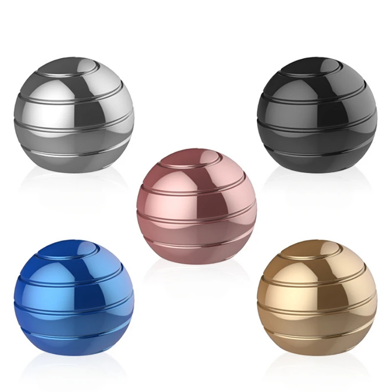 Gyro Rotating Desktop Ball Transfer Spinning Top Fingertip Stress Reliever Toys Adults Fidget Spinners Metal Aluminum Alloy