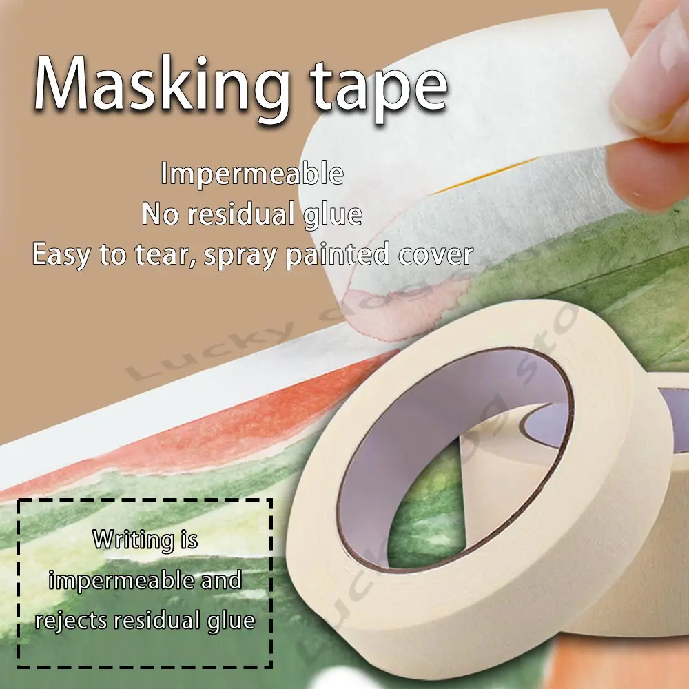 

20/50M Masking Tape White Writable Sealing Self Adhesive Tape Waterproof for Art Painting Sketch Car Painting DIY Masking Tapes