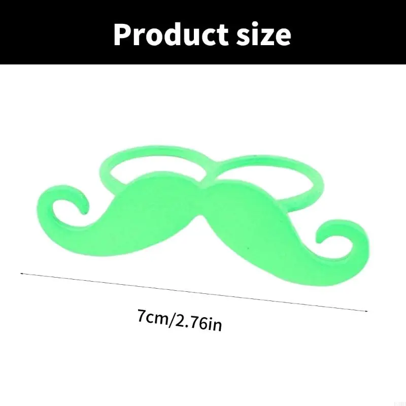 Halloween Mustache Rings Adjustable Finger Rings Party Costume Accessory for Men Women Halloween Masquerade Role Play F3MD