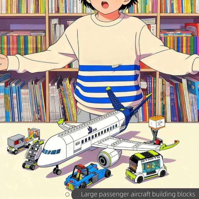 

Large Passenger Airplane Building Block Model Compatible with 60367 Airliner, 913 Pieces, Suitable Holiday Gift for Kids