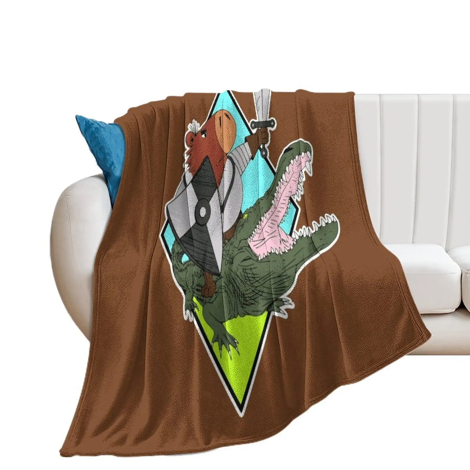 

Castlereagh Capybara Cavalry: Original Logo Throw Blanket Softest Decorative Sofa manga Blankets