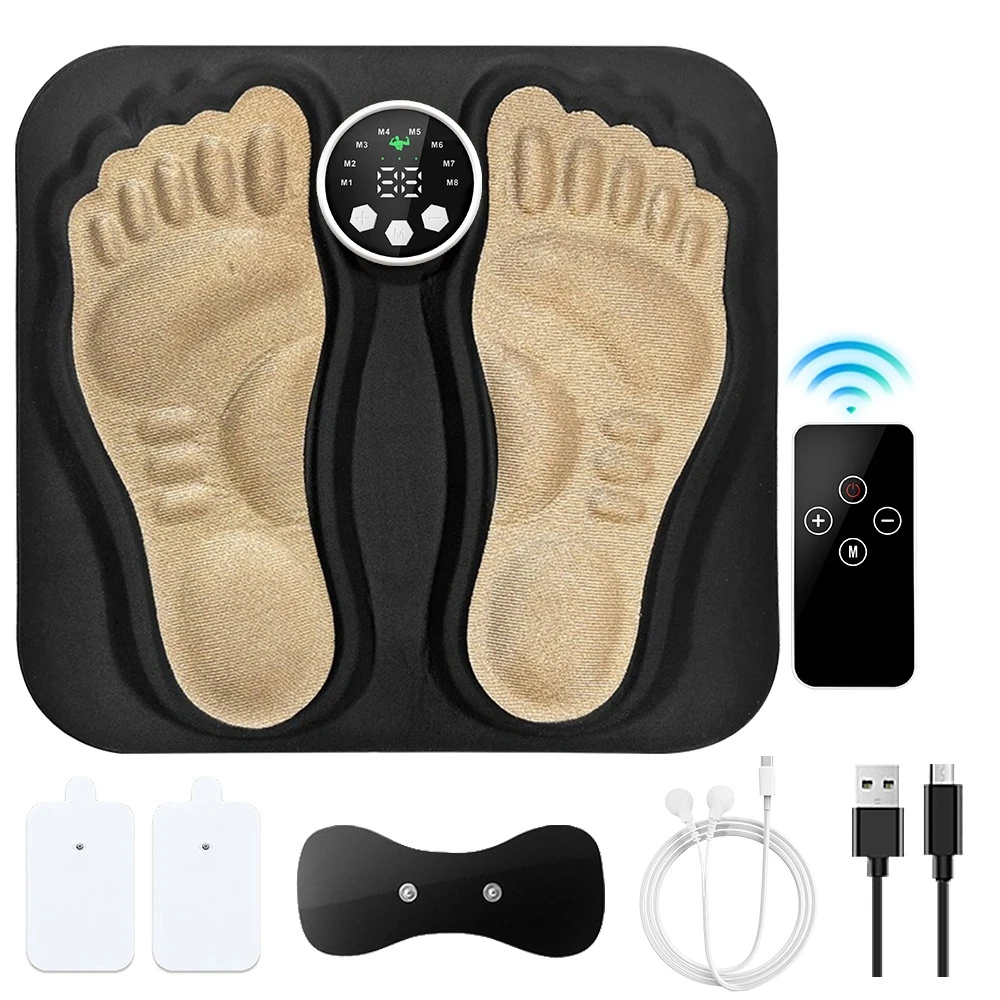 

3D Foot Massager with Acupressure and Microcurrent Technology - Portable Home Use Massage Pad for Pain Relief