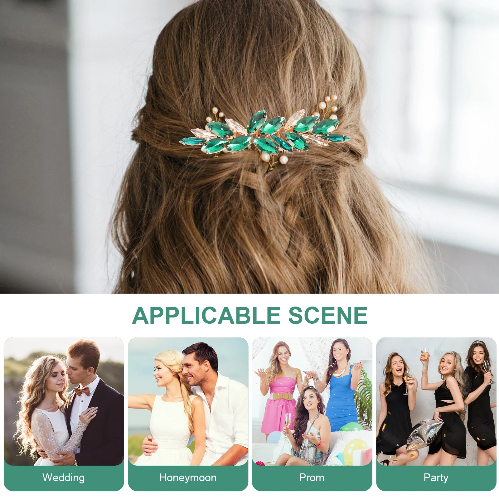 

Rhinestone Hair Combs Crystal Wedding Bridal Accessories Ferroalloy Banquet Party Bridesmaid Hairstyle Decorations