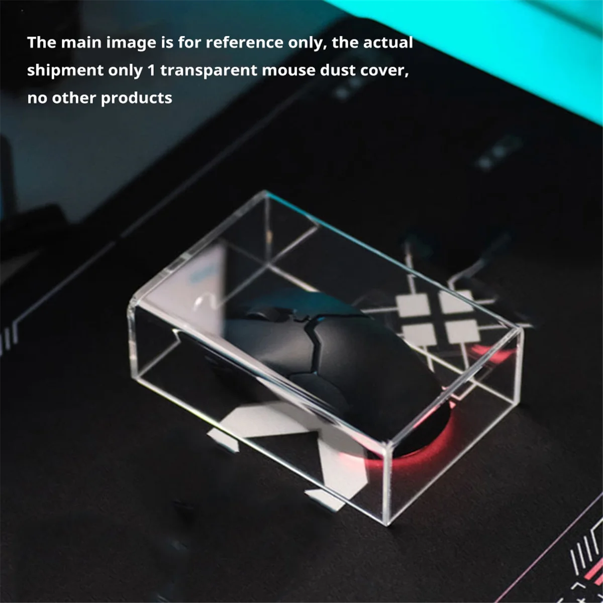 ABXHH Penutup Debu Mouse Komputer Akrilik Penutup Udara Transparan Penutup Debu Mouse Gaming Kantor Rumah Tahan Debu dan Tahan Air