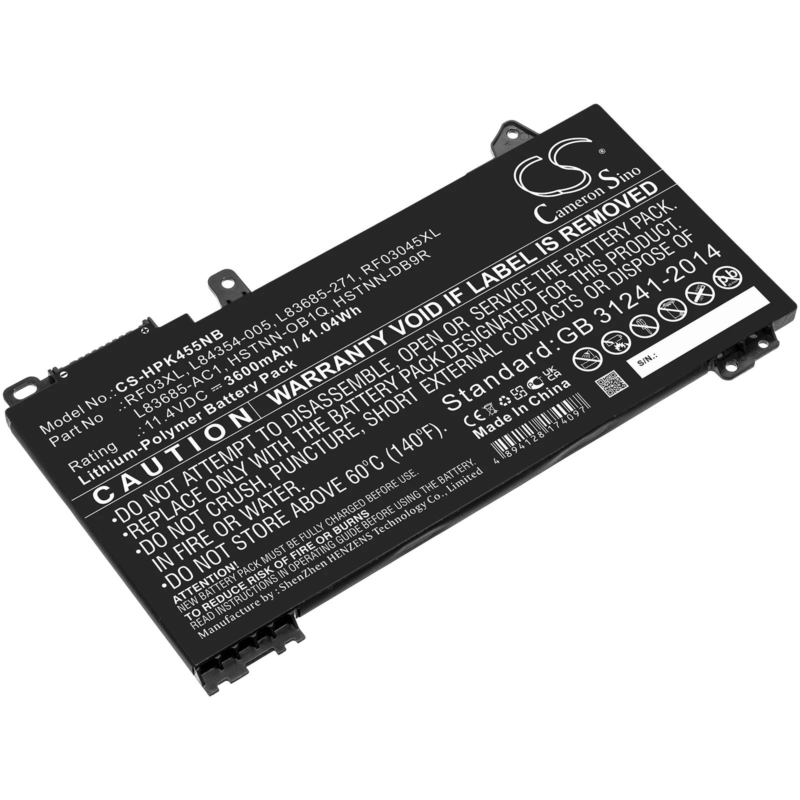 CS Notebook Laptop Battery for HP Pavilion x360 14 Convertible ProBook 455 G7 Fits HSTNN-DB9R OB1Q L83685-271 AC1 005 RF03045XL