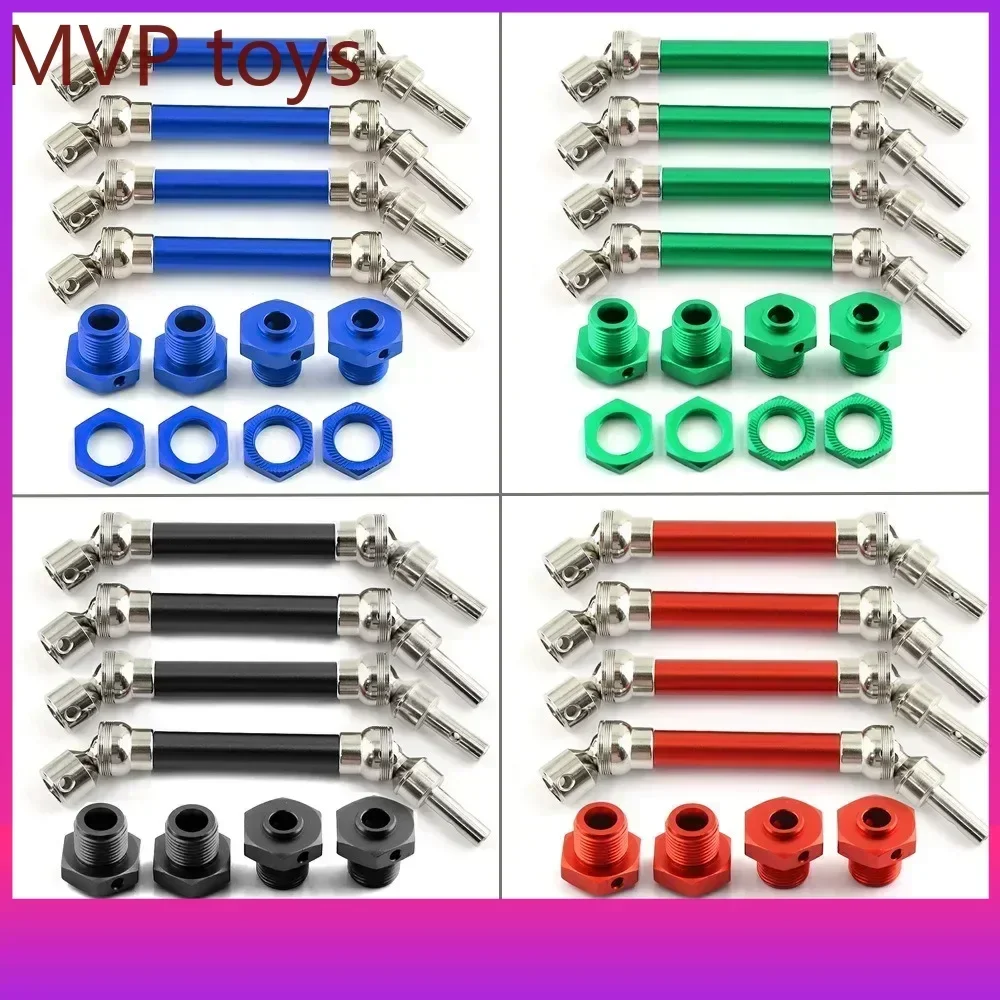 

4pcs Metal Front and Rear Drive Shaft CVD with Wheel Hex for 1/8 Arrma Typhon 4x4 3s Blx 1/8 Typhon 550 Mega 4x4 Upgrade Parts