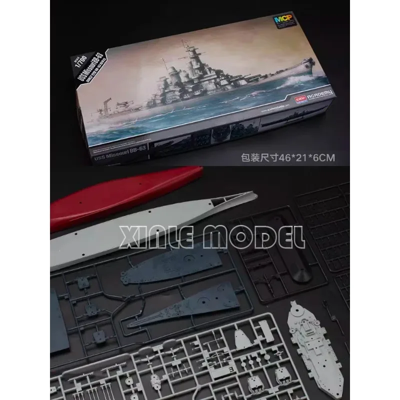 أكاديمية 14222 يو اس اس ميسوري BB-63 أجزاء متعددة الألوان 1/700 البلاستيك تجميعها نموذج باخرة عدة لتقوم بها بنفسك هدية عيد ميلاد