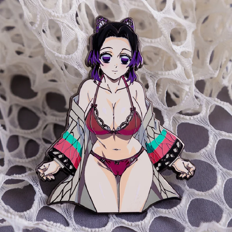 Broches artisanales en émail en alliage de qualité supérieure, figure périphérique d'anime, insigne de sac à dos, accessoires de mode Kawaii, ornement sexy bricolage