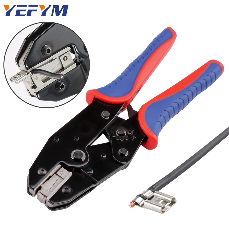 4.8/6.3 Plug-in Flag Welding Terminals L Shape Terminals Chicken claw type Crimping Tool YF-10FL AWG 20-13 (0.5-2.5mm²)