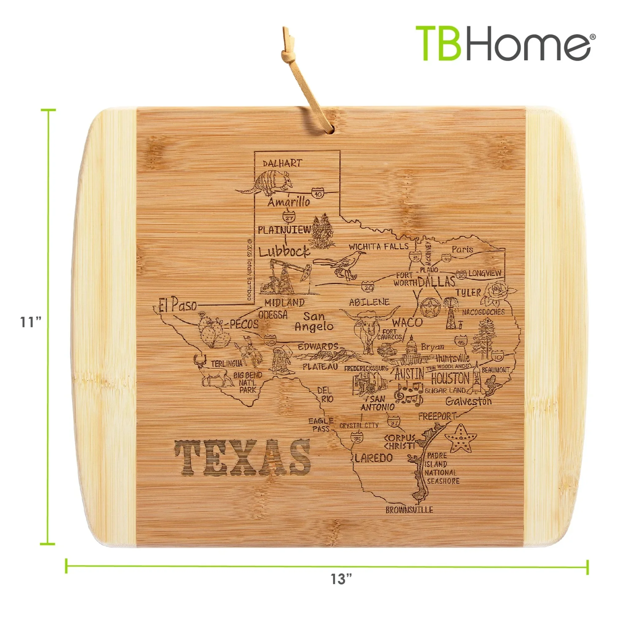 (2-pack) Bamboo cutting board. 13x11 inches, charcuterie platter. Durable, lightweight, and easy to clean.