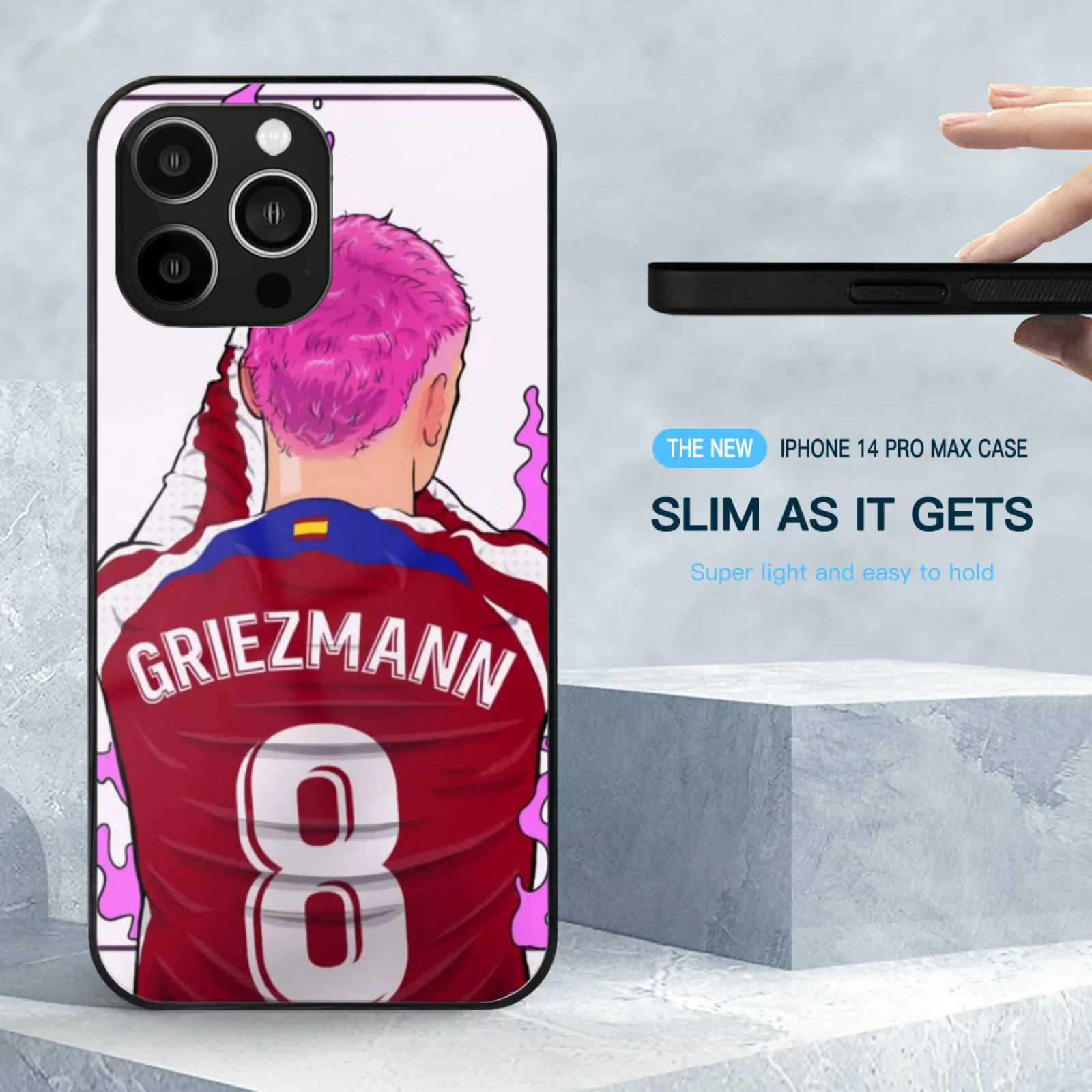 Antoine Griezmann Wallpaper Tempered Glass Shell For Iphone 13 14 12 11 15 Pro Max Mini 8 7 X Xr Xs Plus Phone Case Antoine