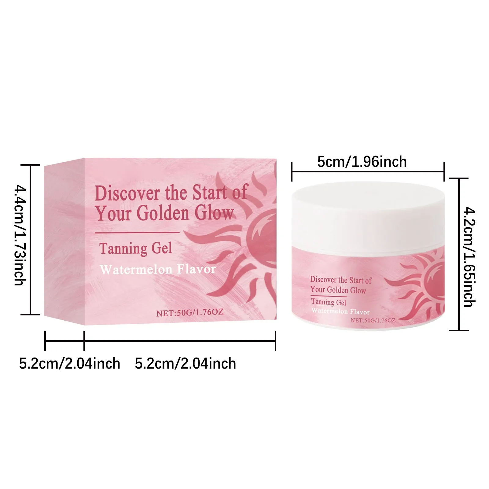 

50g Tanning Gel Double Effect Skin Care Set, Natural Color, Brightens Skin Tone, Nourishes And Softens Female Body Tanning Cream