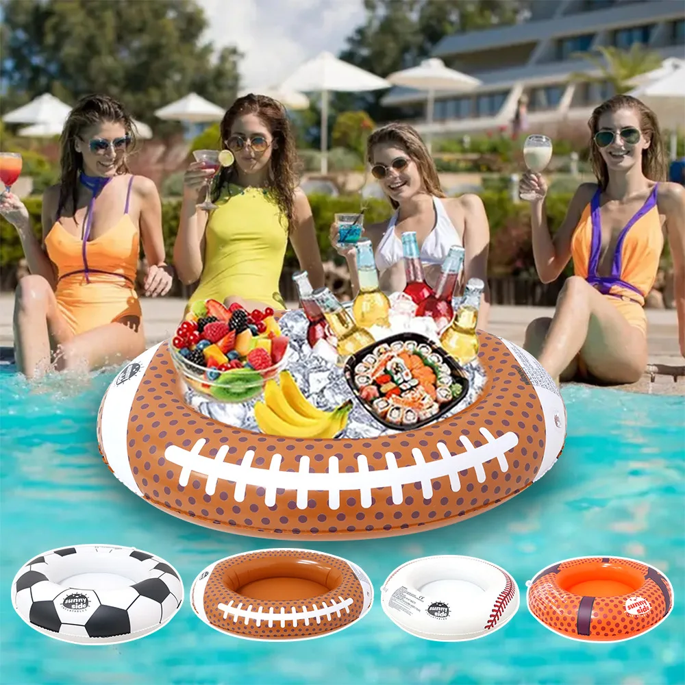 

Summer inflatable toy beer drinking cold table bar tray beach swimming pool party float inflatable ring water toy