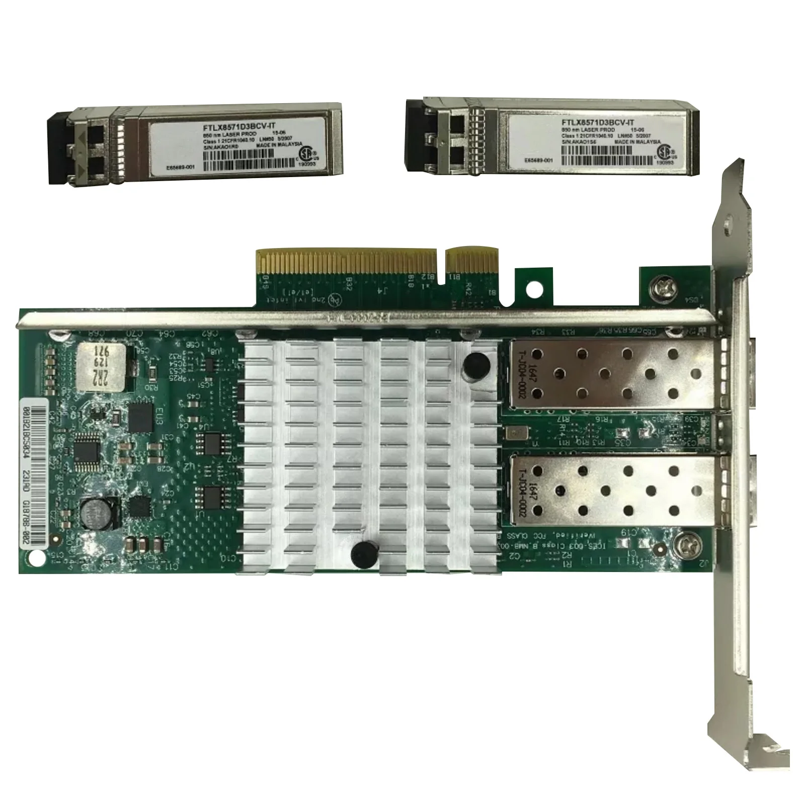 Фото Сетевая карта X520-DA2 с двумя портами 10GbE SFP+ PCIe X8, серверный адаптер Ethernet 10 Гбит/с с кронштейнами низкого и высокого профиля для Windows/Linux