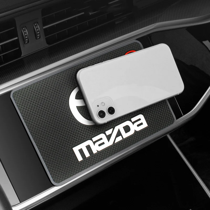 Universal Car Dashboard Non Slip Pad Phone Storage Anti-skid Mat For Mazda Atenza CX3 Axela CX5 Protege CX30 Emblem Accessories